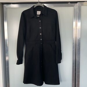 A loves A Sueded Black Long Sleeve Dress size Large fits more like a medium